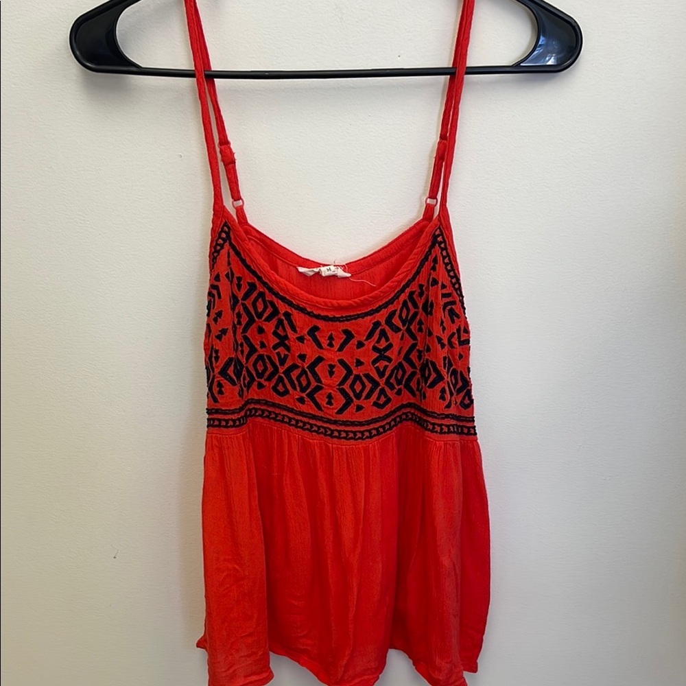 Red Embroidered Camisole size medium